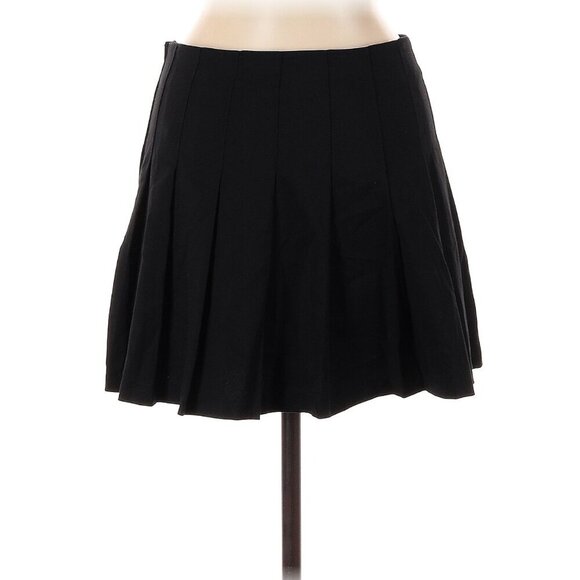 Divided H&M Pleated Mini Skirt Black 10 - Picture 2 of 9